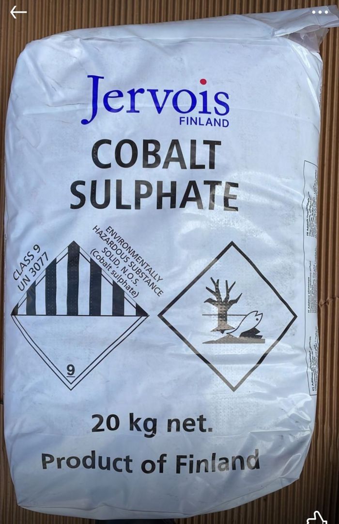 Jervois Kobalt Sülfat – Endüstriyel Kullanım Cobalt Sul